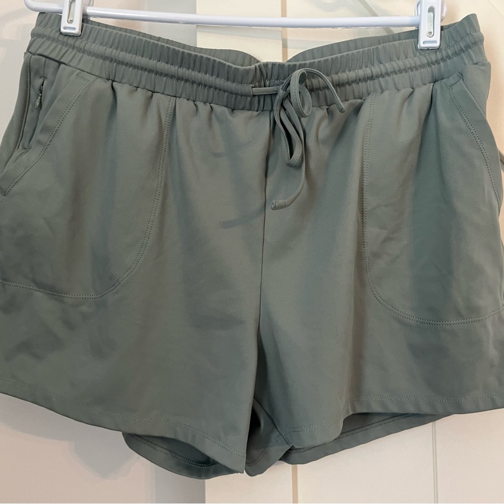 Sage green shorts